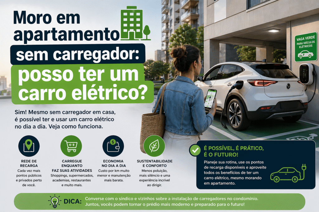 Moro em apartamento sem carregador: posso ter um carro elétrico?