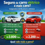 Seguro de carro elétrico é mais caro? Comparativo real de preços e cobertura
